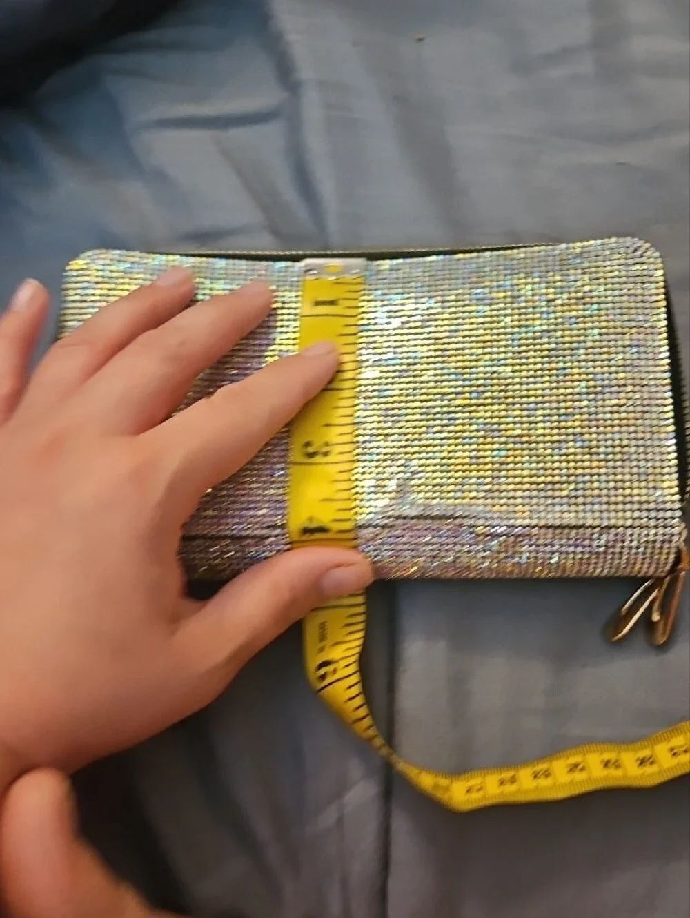 Rhinestone Sparkle Women’s Clutch Wallet - Silver